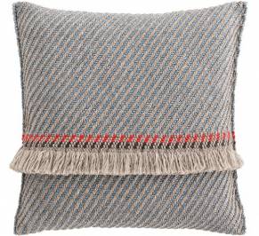 Подушка GAN Garden Layers, gl_big_cushion_diagonal_almond-blue