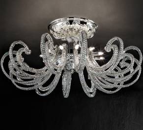 Светильник  потолочный накладной (Светильник потолочный) Masiero Crystalry, Crystalry Silver PL12