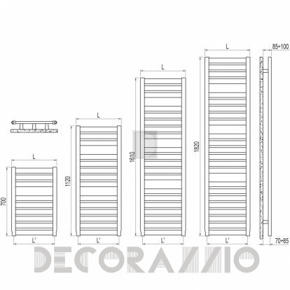 Полотенцесушитель Irsap Vela - 700 VES056 50