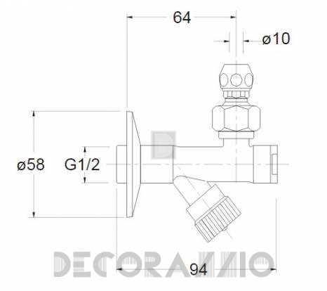 Вентиль Cristina Rubinetterie AC - AC 214.51
