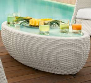 Кофейный, журнальный столик Roberti Rattan Igloo, 9634
