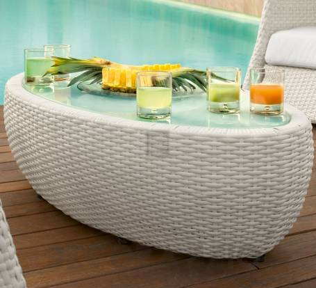Кофейный, журнальный столик Roberti Rattan Igloo - 9634