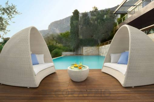 Кофейный, журнальный столик Roberti Rattan Igloo - 9634