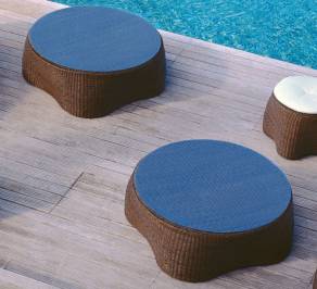 Кофейный, журнальный столик Roberti Rattan Coconut, 9585