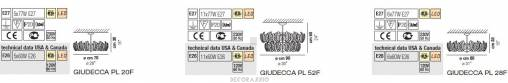 Светильник потолочный (Светильник) Vistosi Giudecca - giudecca-pl-52f