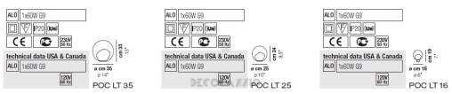 Светильник  настольный (Настольная лампа) Vistosi Poc - poc-lt-35