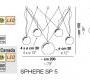 Светильник  потолочный подвесной (Люстра) Vistosi Sphere - sphere-sp-5