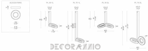 Светильник потолочный (Светильник) Light4 Aluled - ring PL 30 2L