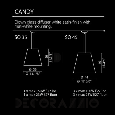 Светильник потолочный подвесной (Люстра) Light4 Candy - candy SO 35