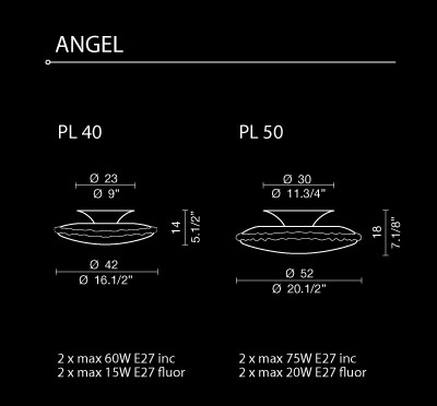 Светильник потолочный накладной (Светильник потолочный) Light4 Angel - angel PL 40