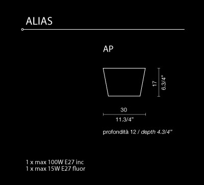 Светильник настенный накладной (Бра) Light4 Alias - alias AP