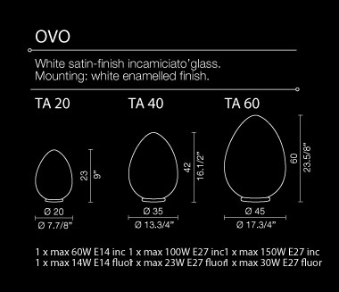 Светильник настольный (Настольная лампа) Light4 Ovo - ovo TA 60