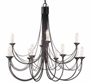 Светильник  потолочный подвесной (Люстра) Elstead Lighting Carisbrooke, CB12 BLACK