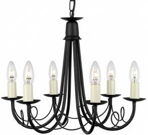 Светильник  потолочный подвесной (Люстра) Elstead Lighting Minster, MN6 BLACK