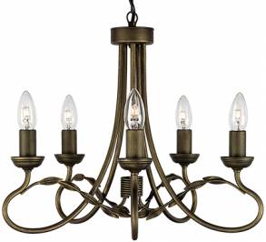 Светильник  потолочный подвесной (Люстра) Elstead Lighting Olivia, OV5 BLK/GOLD