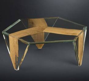 Кофейный, журнальный столик VG New Trend Glass And Wood, 7511860.00