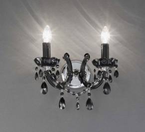 Светильник  настенный накладной (Бра) Voltolina Applique, Applique Vienna 2L black/chrome