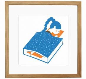 Картина Mambo Unlimited Ideas Illustration, evening-reading-girl-