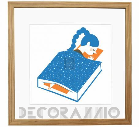 Картина Mambo Unlimited Ideas Illustration - evening-reading-girl-