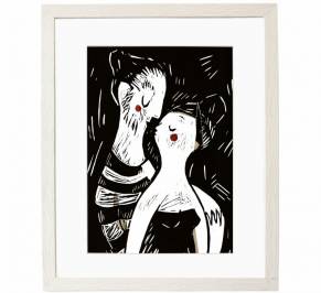 Картина Mambo Unlimited Ideas Illustration, couple-natural-wood