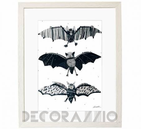 Картина Mambo Unlimited Ideas Illustration - bats-white