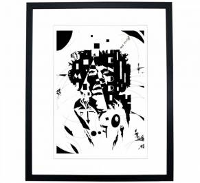 Картина Mambo Unlimited Ideas Illustration, jimi-hendrix-black