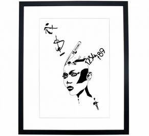 Картина Mambo Unlimited Ideas Illustration, mulher-com-caneta-black
