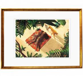 Картина Mambo Unlimited Ideas Illustration, tropical-cats-2-gold