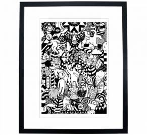 Картина Mambo Unlimited Ideas Illustration, creme-de-la-creme-black