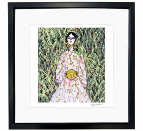 Картина Mambo Unlimited Ideas Illustration, almond-blossom-black