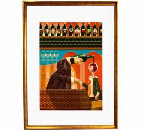 Картина Mambo Unlimited Ideas Illustration, wine-market-gold