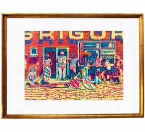 Картина Mambo Unlimited Ideas Illustration, surf-group-gold