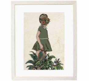 Картина Mambo Unlimited Ideas Illustration, girl-and-plants-white