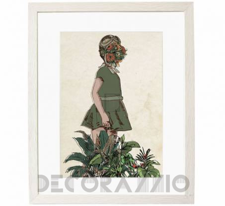 Картина Mambo Unlimited Ideas Illustration - girl-and-plants-white