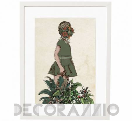 Картина Mambo Unlimited Ideas Illustration - girl-and-plants-white
