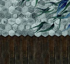 Обои Kt Exclusive Flagman Series - Vanilla Lime, 014260 Floral Tiles