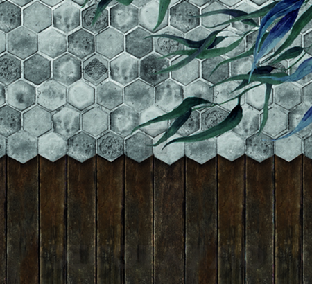Обои Kt Exclusive Flagman Series - Vanilla Lime - 014260 Floral Tiles