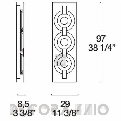 Светильник настенный накладной (Светильник) Leucos O-Sound - 0001794