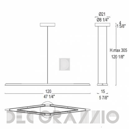 Светильник  потолочный подвесной (Люстра) Leucos Flecha - 0003583