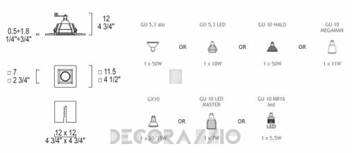 Светильник потолочный врезной (Светильник точечный) Leucos SD - 0000918