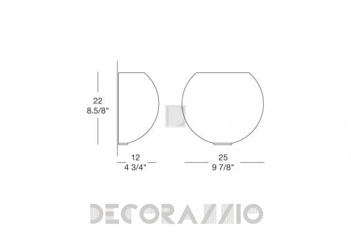 Светильник настенный накладной (Бра) Leucos Derby - 0002734