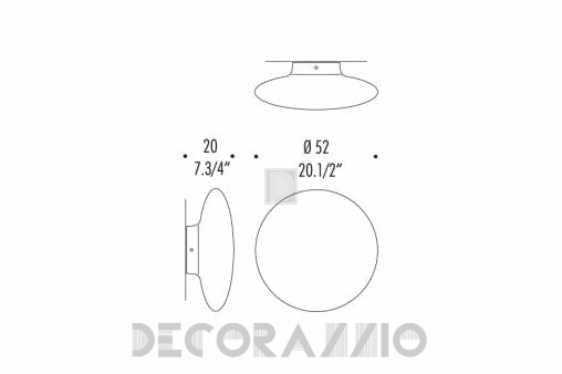 Светильник настенный накладной (Светильник) Leucos Mild - 0004228