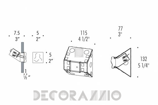 Светильник настенный врезной (Светильник точечный) Leucos Dune - 0002875