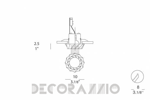 Светильник потолочный врезной (Светильник точечный) Leucos Helios - 0002256