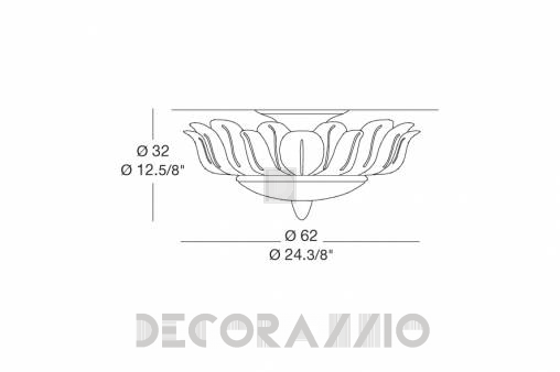 Светильник потолочный накладной (Светильник потолочный) Leucos Orseolo - 0000400