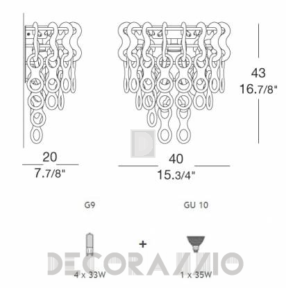 Светильник настенный накладной (Бра) Leucos Several - 0000590