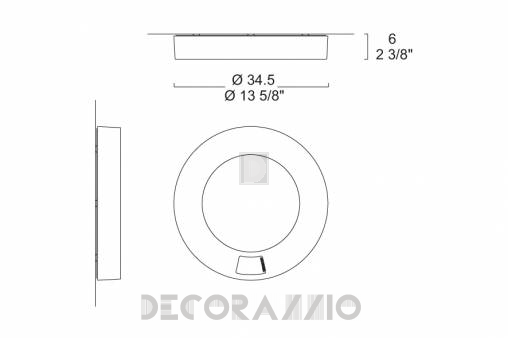Светильник настенный накладной (Бра) Leucos Bluma - 0002701