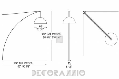 Светильник напольный (Торшер) Leucos Bow - 2570086380000