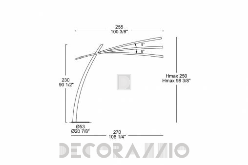 Светильник  напольный (Торшер) Leucos Katana - 0002071