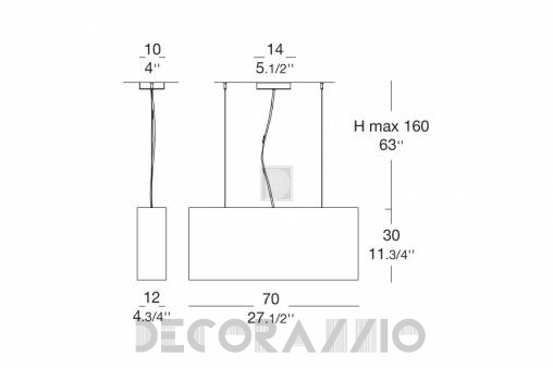 Светильник потолочный подвесной (Люстра) Leucos Vanity - 0000166
